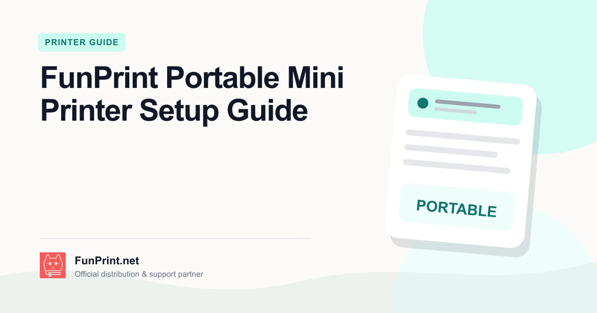 FunPrint Portable Mini Printer Setup Guide guide cover