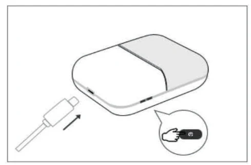 Device power-on button location and operation