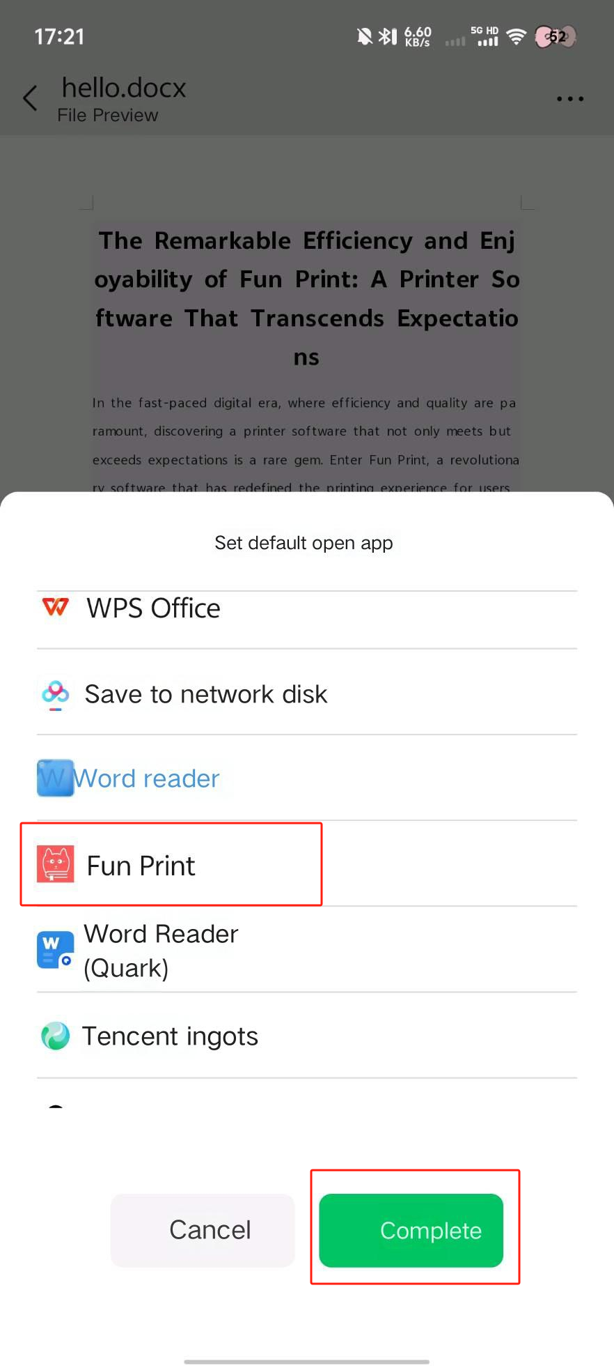 Print button location in the interface